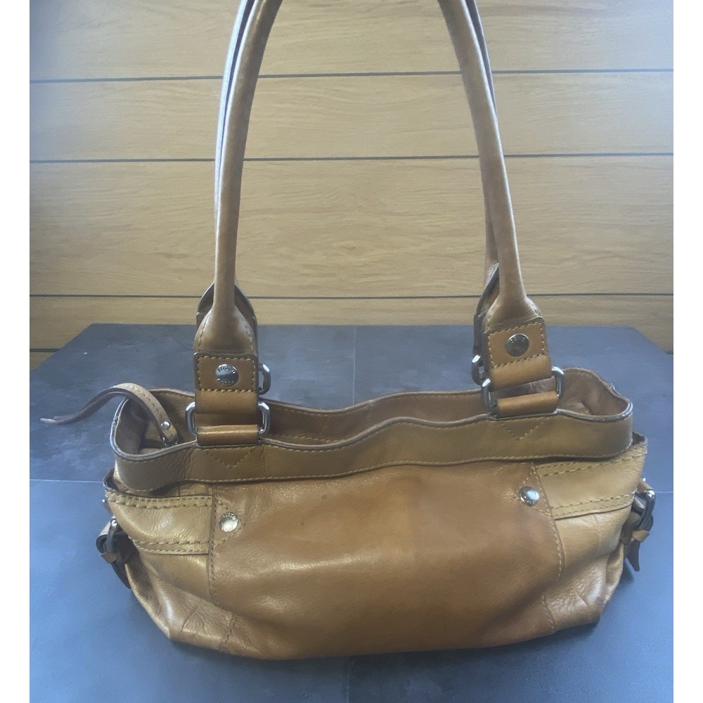 VTG Fossil Tan Pebbled Leather Purse 75082
